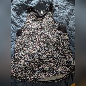 Lululemon scope tank floral spritz mesh insert size 6